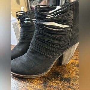 Fergalicious Black Suede Ankle Boots